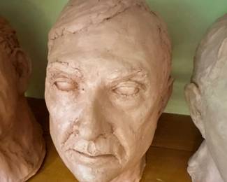 Terracotta Head bust sculpture 