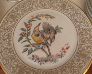 vintage Lenox Boehm Birds Collector Plate "Meadowlark" design 