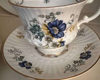 Royal Tara "Blue Corn Flower" teacup and saucer set 