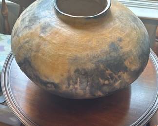 raku-fired studio pottery bowl by Ed K. Higa 