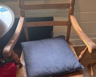 Mid Century Modern Maple Slat Back Chair 