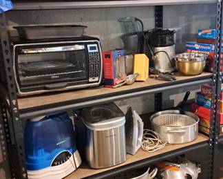 Housewares, small electric appliances plus many bowls, springform pans, and more