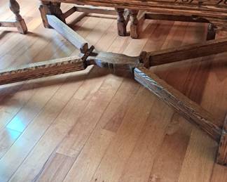 Detail of base of dining table