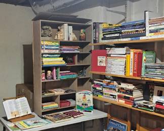 Tons of books--vintage, antique, children's, in subjects ranging from history to religion, from gardening to crafts, from teen to poetry, from referencevto textbooks to annuals