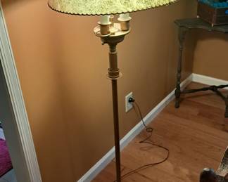 1950s floor lamp with original shade