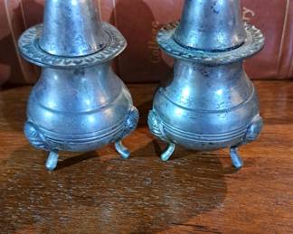 Pewter salt and pepper
