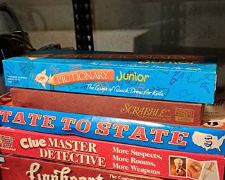 Board games in original boxes
