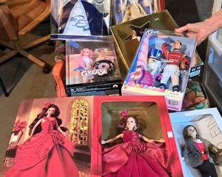 Lots of Barbie's still in original boxes