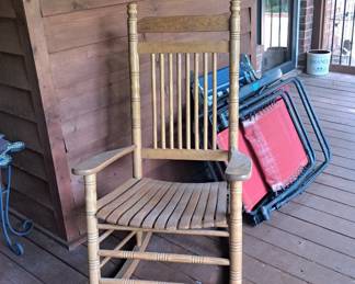 Wood rocking chair