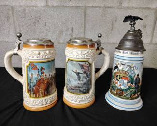 Trio of HistoricalThemed Beer Steins