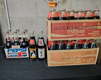 Assorted Lot of Vintage Seasonal Sport Coca Cola and Pepsi Bottles
