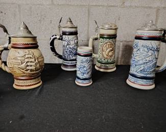 Avon Collectible Handcrafted Beer Steins Bundle