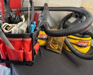 2 Stinger Wet Dry Vacs Misc Tool And Carrier Mystery Lot