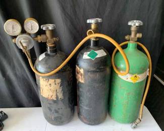 2 Nitrogen Tanks And Oxygen Tank