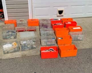 24 Plastic Storage Full Of HVAC Supplies