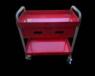 Multipurpose Service Cart W Locking Drawer