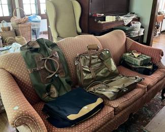 Vintage Gokey canvas duffle, other luggage