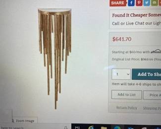 John Richard Large gold Wall Sconce - picture shows retail price only