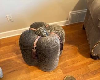 velvet custom made Ottoman