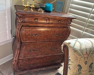 Brown Wood secretary tall cabinet