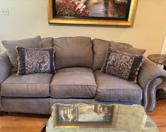 Thomasville Nubuc Sude Sofa- only sat on maybe 5 times in room with no company