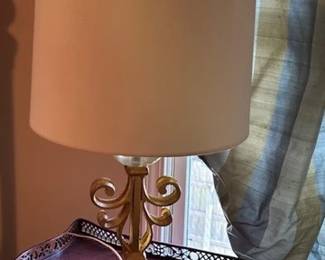 Beautiful Gold and Lucite Van Teal Lamp