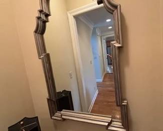 Silver vertical mirror