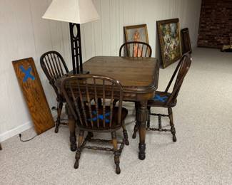 Vintage Kitchen Table w/ Windsor Chairs