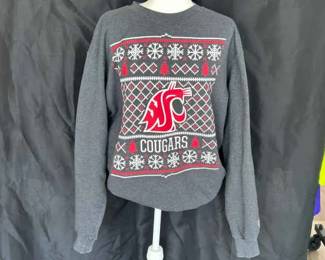 Washington State Cougars Christmas Sweater And XL Super Soft Campus Long Sleeve Tee
