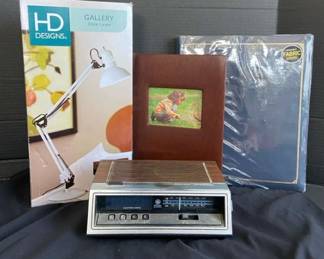 Desk Lamp GE Clock Radio Photo Album Memory Book
