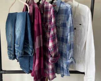 Eddie Bauer Jacket Cabellas Plaids Columbia Flannel Sizes L Vigoss Jeans