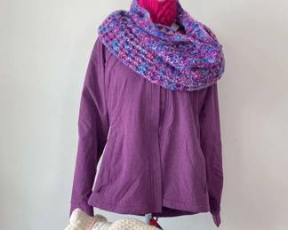New With Tag Kirkland Hooded Jacket Nordstrom Headband Jane Bleecker Slippers Hand Knit Scarf