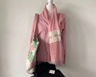 New With Tag Halogen Stretch PantsM Kenneth Cole Sweater Quilt Bag Scarf