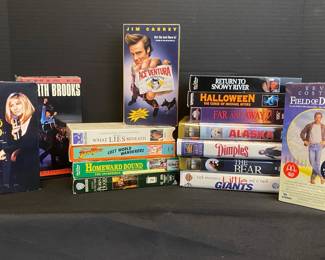 1980s And 90s VHS Collection Featuring Shirley Temple Dimples In Original Wrapping