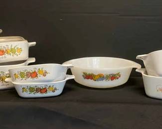 Vintage Corningware And Fire King Casserole Bakeware