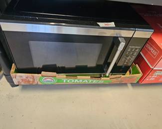 Microwave in main level garage