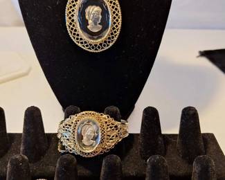 Vintage Whiting and Davis Cameo Jewelry