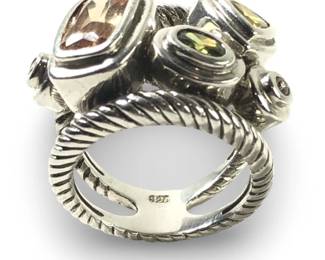 Exquisite Sterling Multi Color Multi Shaped Gems
