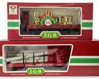 2pc Lehmann LGB Model Train Flat Cars

