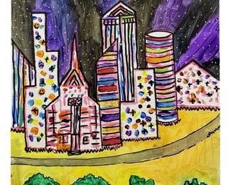 Signed James Stonikas Mixed Media on Canvas Panel
