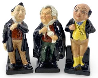 3pc Royal Doulton Porcelain Dickens Series Figures
