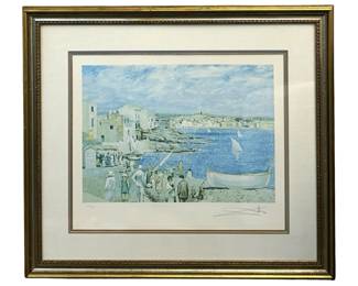 Hand Signed Dali “Llane Beach at Cadaques" Litho
