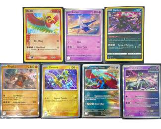 7pc Rare Holographic Legendary Pokémon Cards
