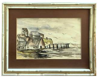 Signed Ethel Kurtz Watercolor Painting
