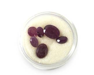 (6) Rose Cut Loose Ruby Burma Gemstones
