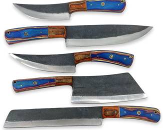5pc Hand Forged Steel Kitchen Knife Set
