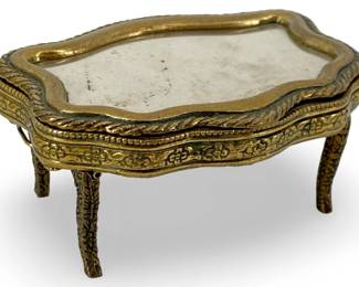 Art Deco Brass Volupte Table Compact
