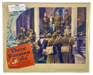 Original “Three Russian Girls" Litho Theater Card
