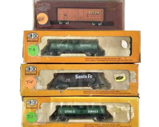 6pc Con-Cor N-Scale Hoppers, Tank Cars, & Boxcars
