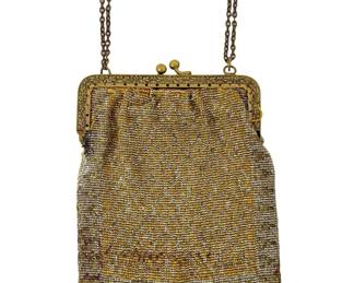 Antique Mesh Steel Beaded Hand Purse
